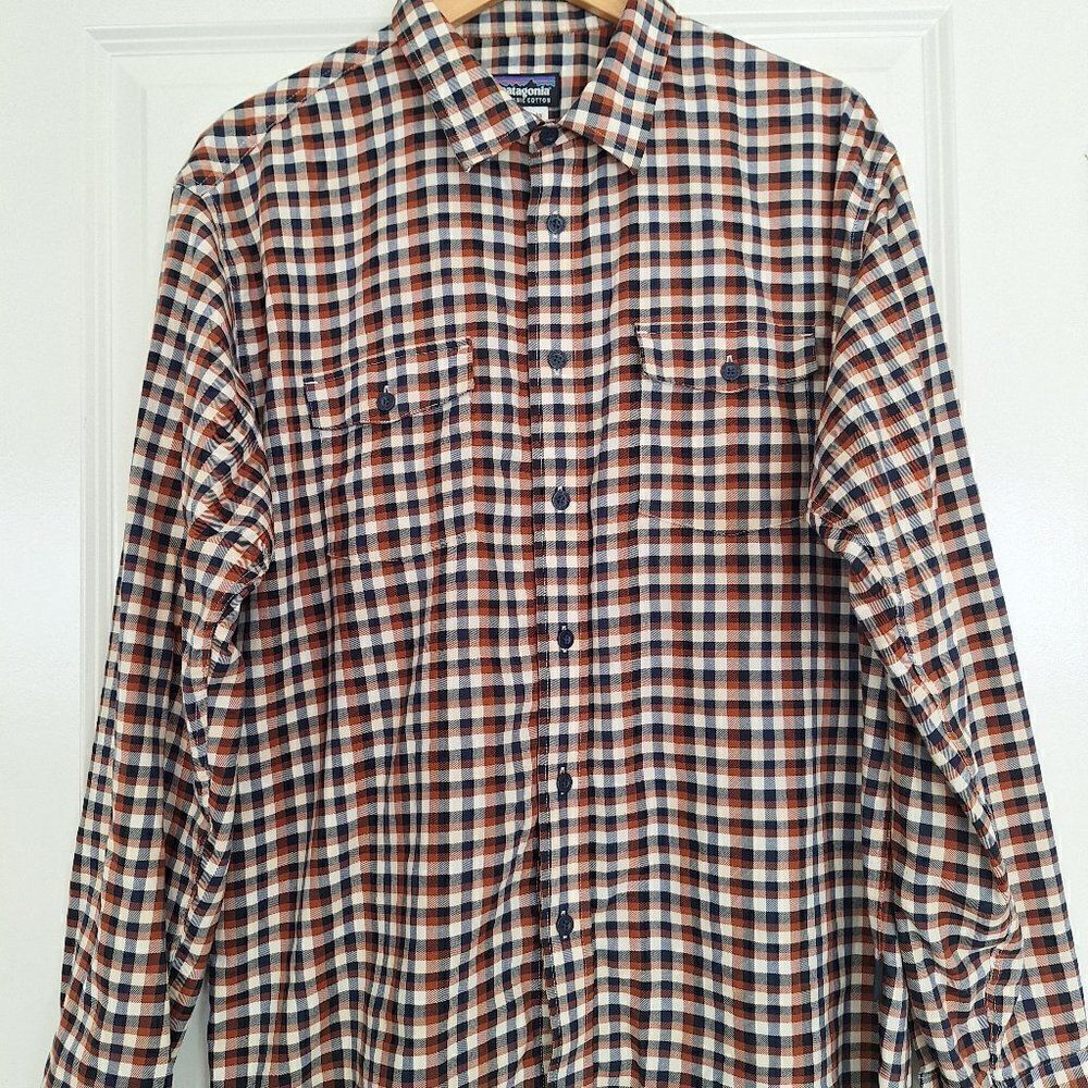 Patagonia Shirt Men's Size L Multicolored Plaid Button Down Long Sleeves